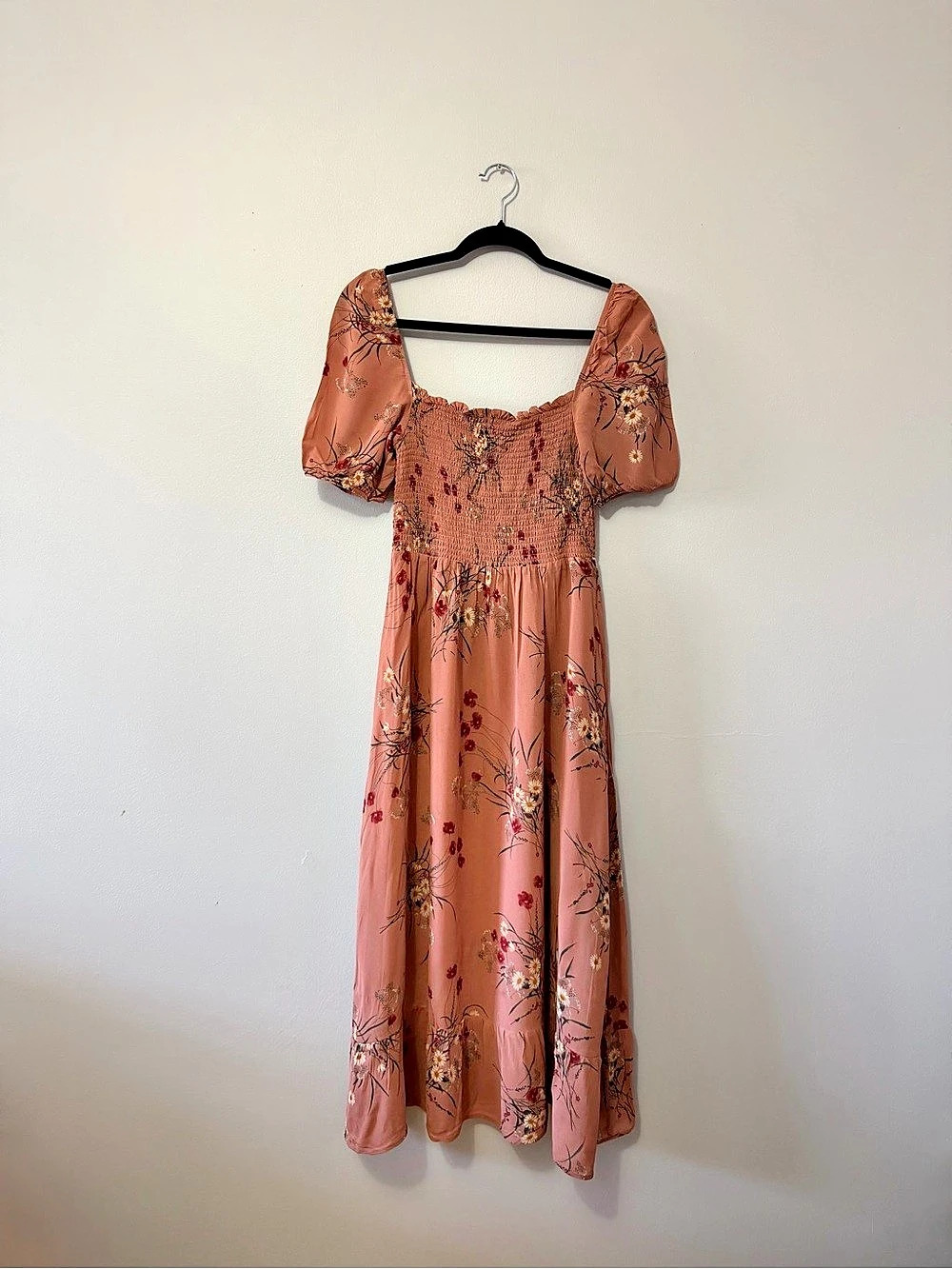 Reformation Floral Midi Dress in Pink Like New